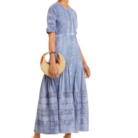 LoveShackFancy Dresses & Skirts - Love Shack Fancy Womens S Purple Edie Midi Dress NWOT with FLAW